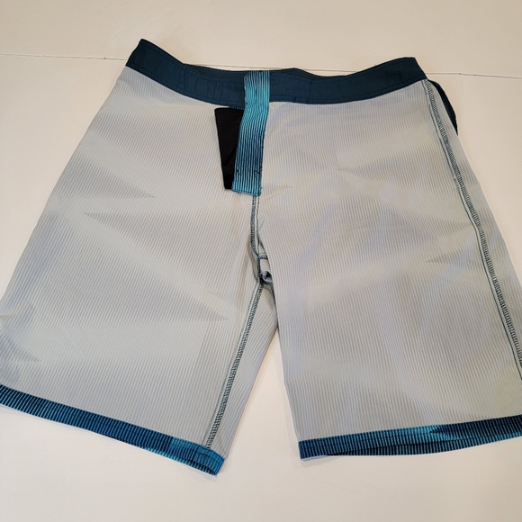Nike Vapor Swim Trunks Board Shorts Size 34 Aqua Blue & Orange - Picture 13 of 13